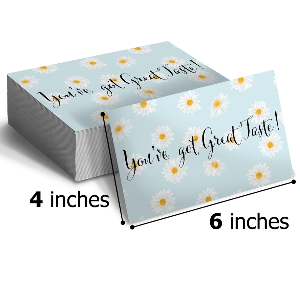 25 Pack Daisies flowers Bundle Thank you Cards Insert Cards 4x6